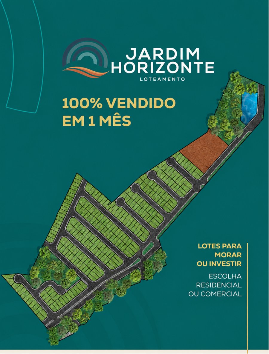 Mapa do Loteamento Jardim Horizonte: 100% vendido em 1 mês